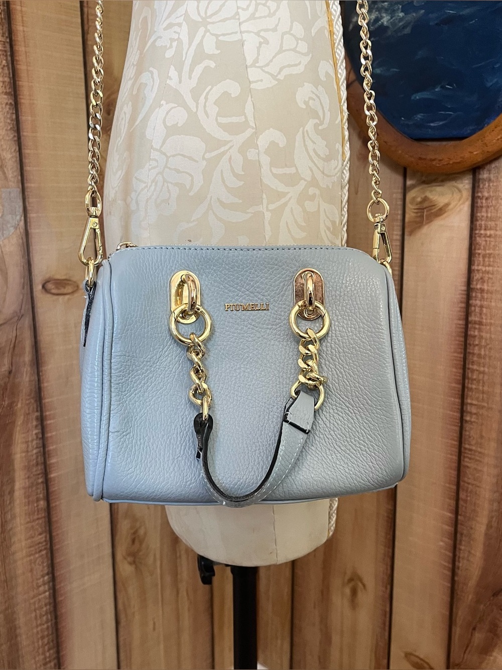 💋 Piumelli Blue Purse with multiple straps